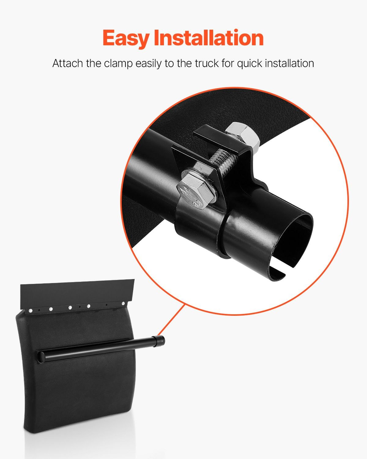 Quarter Fenders For Semi Trucks, 24" X 24" Semi Truck Fenders With Tube Bracket And Mounting Hardware, 1 Pair Right & Left Quarter Fender Set, Fit For Freightliner, Peterbilt, Kenworth