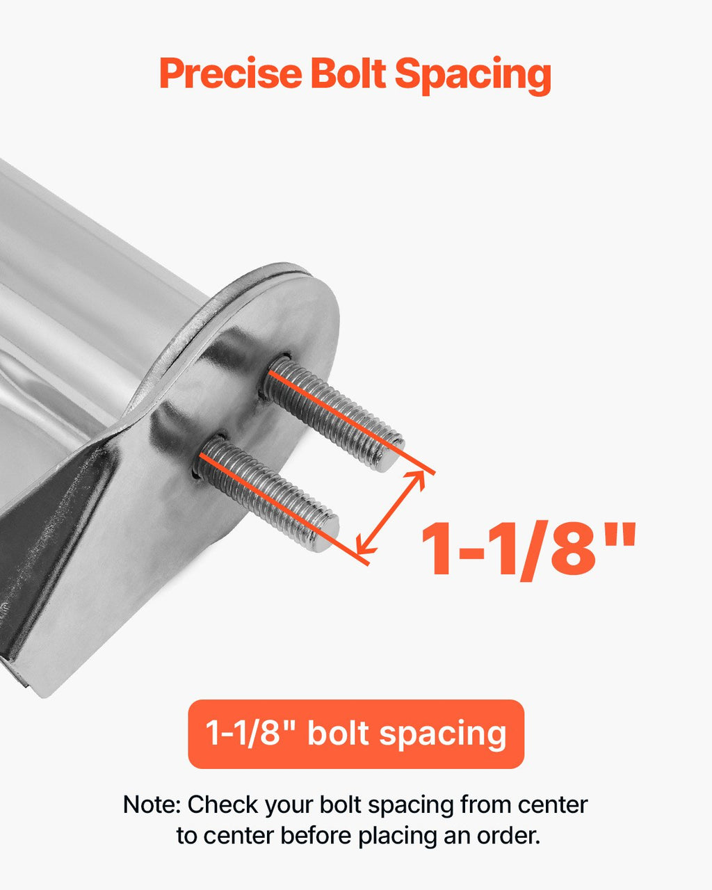 Chrome Straight Spring Loaded Mud Flap Hangers, 1-1/8" Bolt Spacing Mudflap Hangers For Semi Trucks, 1 Pair Heavy Duty Semi Truck Mud Flap Hanger Set With Reflective Strips, Silver