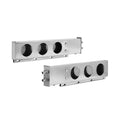 Stainless Steel Mud Flap Hangers With Light Cutouts, 2-1/2" Bolt Spacing, Spring Loaded Mudflap Hangers For Semi Trucks, 1 Pair Heavy Duty Semi Truck Mud Flap Hanger Set, Silver