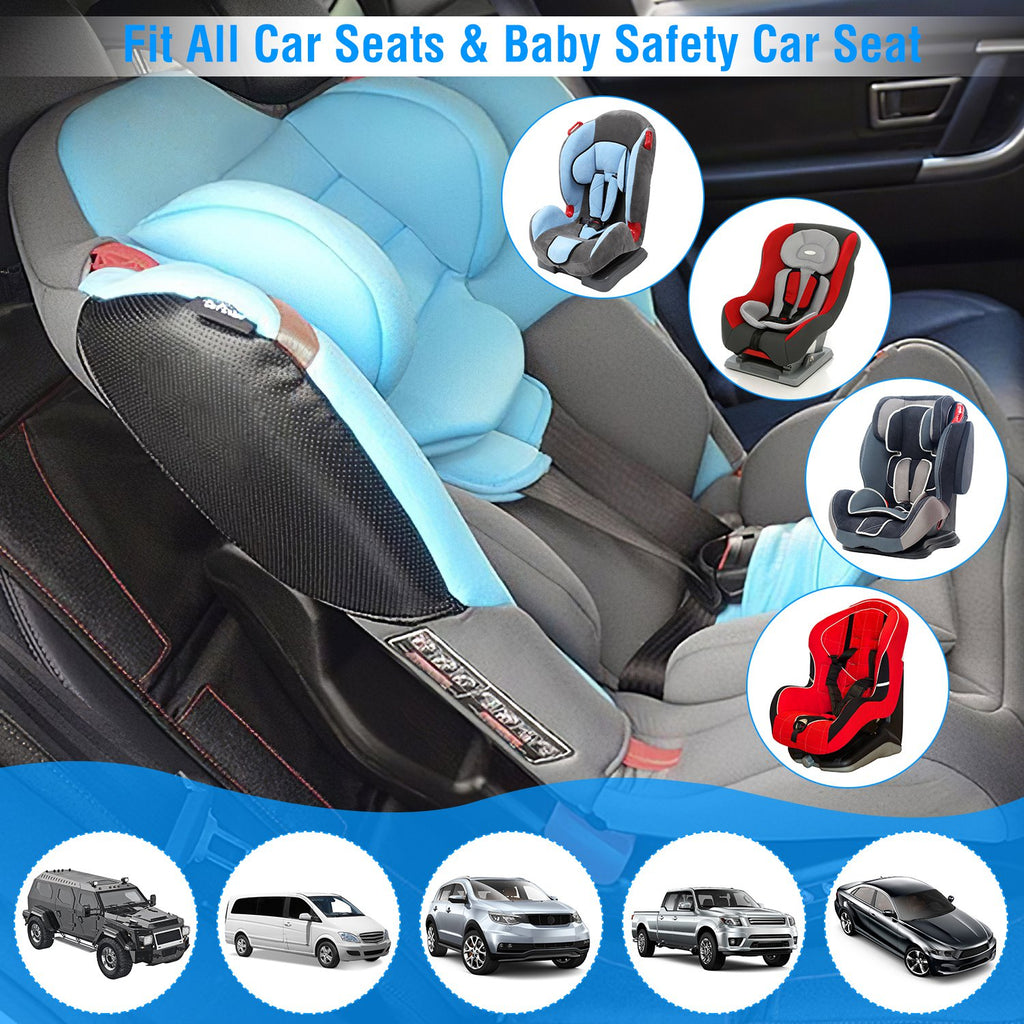 2 Packs Car Seat Protector Cushion Mat Pad With Thick Padding Protector For Child Baby Car Seat Mesh Pockets