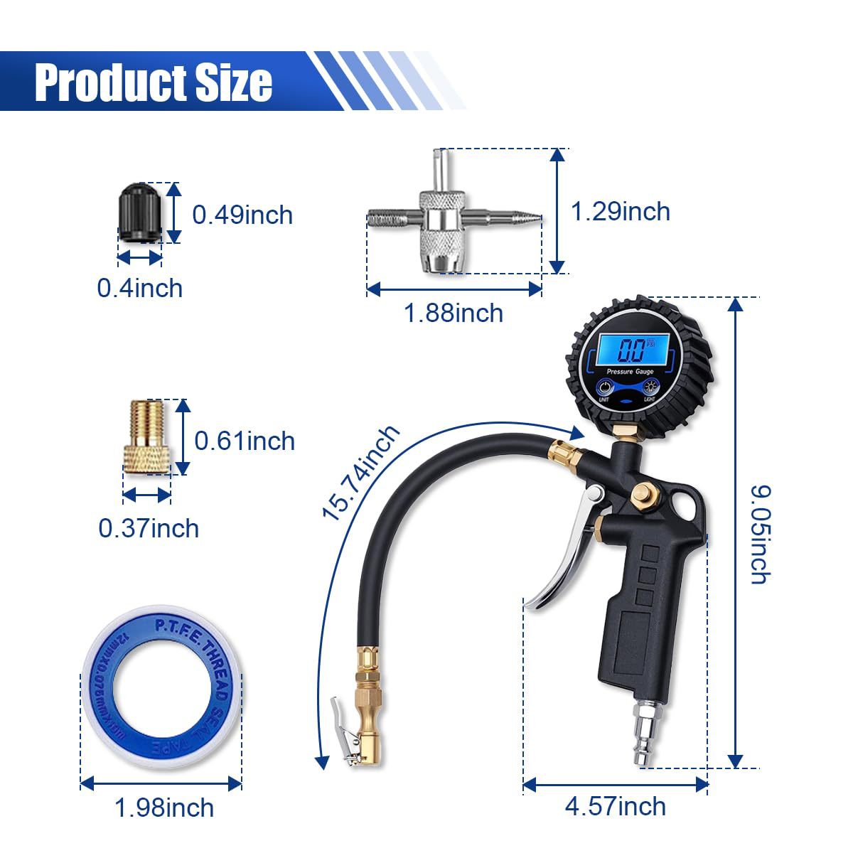 Automobile Measurement Digital Tire Pressure Gauge